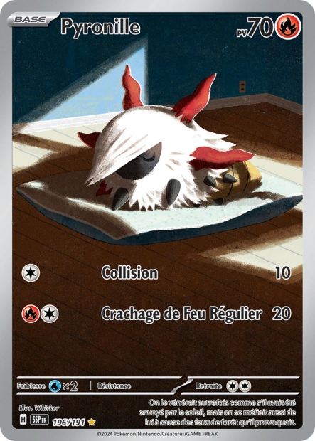 Carte Pokémon Pyronille 196/191 SSP Étincelles Déferlantes EV08 Neuf FR LorenZone