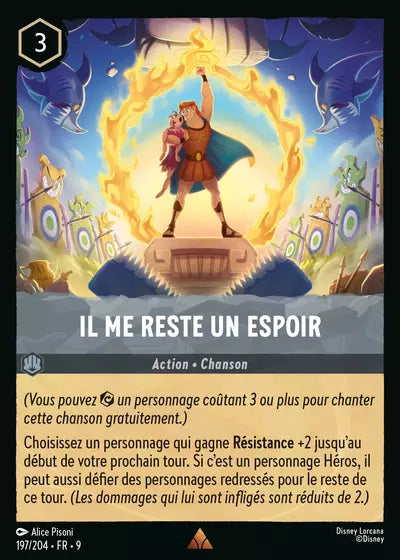 Carte Lorcana - Disney Il me reste un espoir 197/204 Chapitre 09 Fabuleux FAB Neuf FR LorenZone