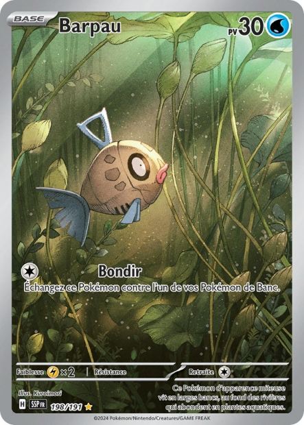 Carte Pokémon Barpau 198/191 SSP Étincelles Déferlantes EV08 Neuf FR LorenZone