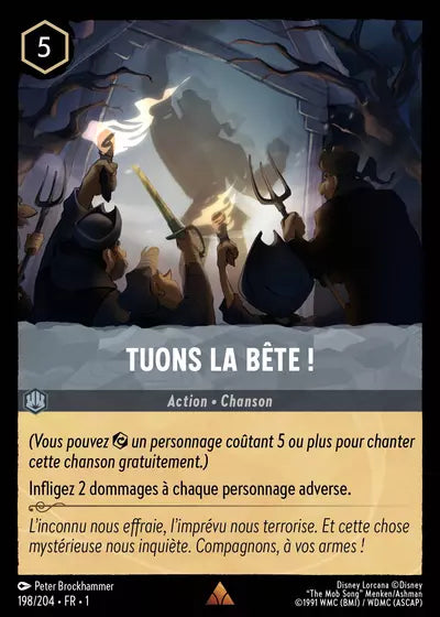 Carte Lorcana - Disney Tuons la Bête ! 198/204 Chapitre 01 Premier Chapitre FC Neuf FR LorenZone