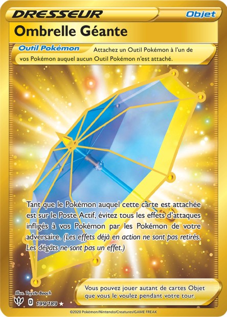 Carte Pokémon Ombrelle Géante  199/189 SWSH3 Ténèbres Embrasées EB03 Neuf FR LorenZone