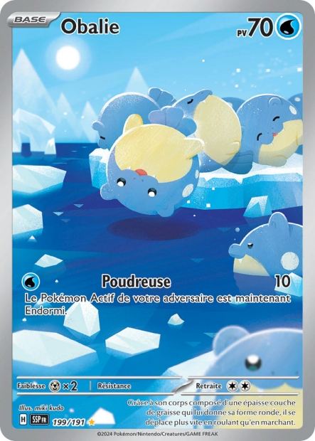 Carte Pokémon Obalie 199/191 SSP Étincelles Déferlantes EV08 Neuf FR LorenZone