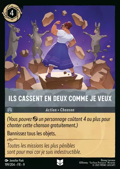 Carte Lorcana - Disney Ils cassent en deux comme je veux 199/204 Chapitre 09 Fabuleux FAB Neuf FR LorenZone