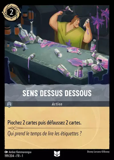 Carte Lorcana - Disney Sens dessus dessous 199/204 Chapitre 01 Premier Chapitre FC Neuf FR LorenZone