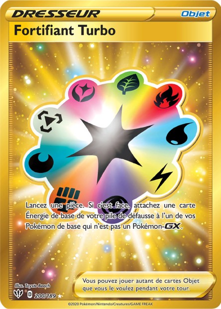 Carte Pokémon Fortifiant Turbo  200/189 SWSH3 Ténèbres Embrasées EB03 Neuf FR LorenZone
