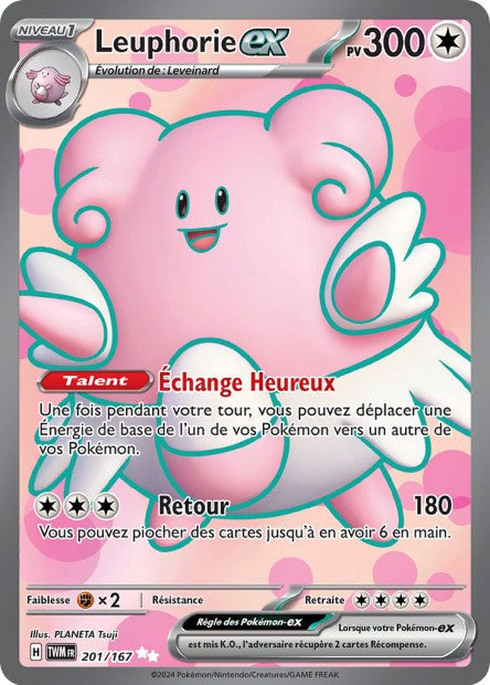 Carte Pokémon Leuphorie EX 201/167 TWM Mascarade Crépusculaire EV06 Neuf FR LorenZone