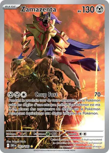 Carte Pokémon Zamazenta 201/182 DRI Rivalités Destinées EV10 Neuf FR LorenZone