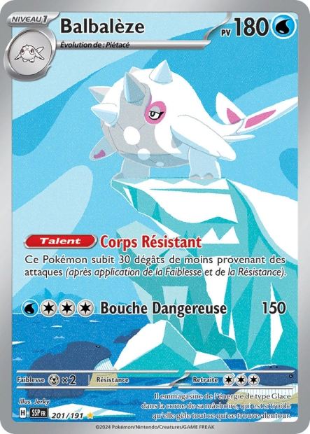 Carte Pokémon Balbalèze 201/191 SSP Étincelles Déferlantes EV08 Neuf FR LorenZone