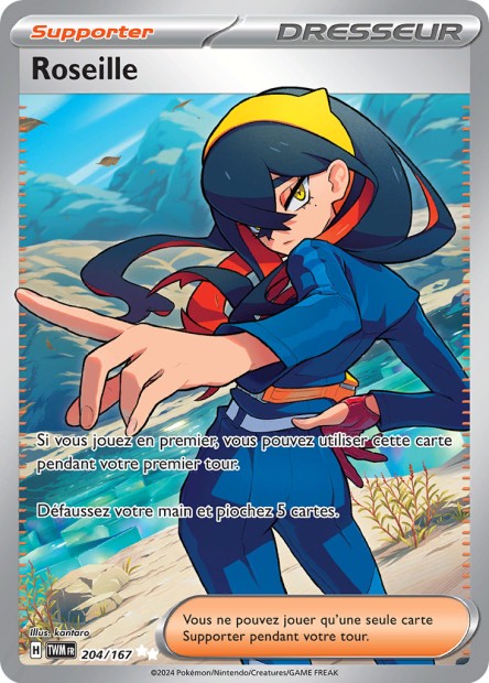 Carte Pokémon Roseille 204/167 TWM Mascarade Crépusculaire EV06 Neuf FR LorenZone