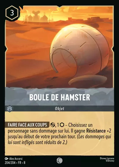 Carte Lorcana - Disney Boule de hamster 204/204 Commune Alex Accorsi Chapitre 08 Le Règne de Jafar ROJ Neuf FR LorenZone