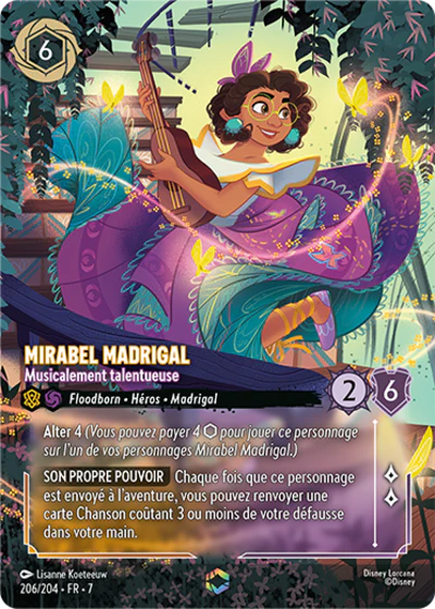 Carte Lorcana - Disney Les problèmes vont par paire 206/204 Peu Commune Natalie Dombois Chapitre 07 L'Île d'Archazia ARI Neuf FR LorenZone