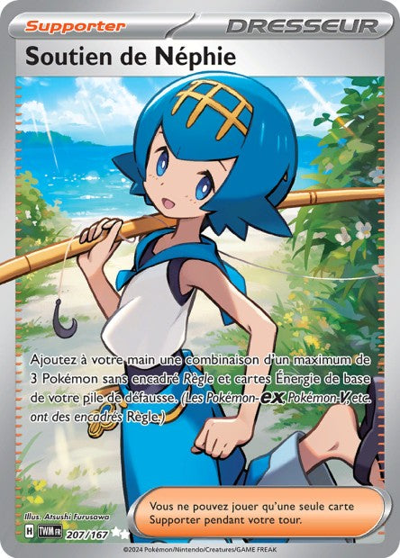 Carte Pokémon Soutien de Néphie 207/167 TWM Mascarade Crépusculaire EV06 Neuf FR LorenZone