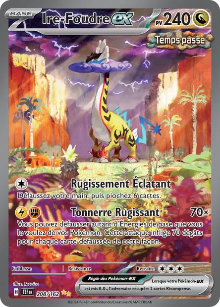 Carte Pokémon Ire-Foudre EX 208/162 TEF Forces Temporelles EV05 Neuf FR LorenZone