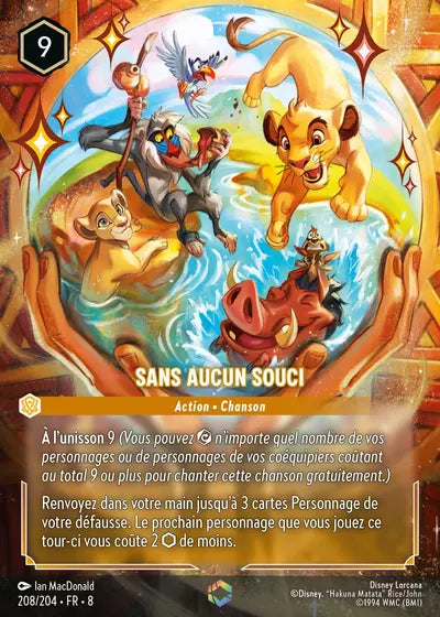 Carte Lorcana - Disney Sans aucun soucis 208/204 Enchantée Ian MacDonald Chapitre 08 Le Règne de Jafar ROJ Neuf FR LorenZone
