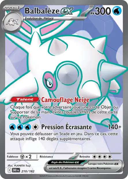 Carte Pokémon Balbalèze EX 210/182 DRI Rivalités Destinées EV10 Neuf FR LorenZone