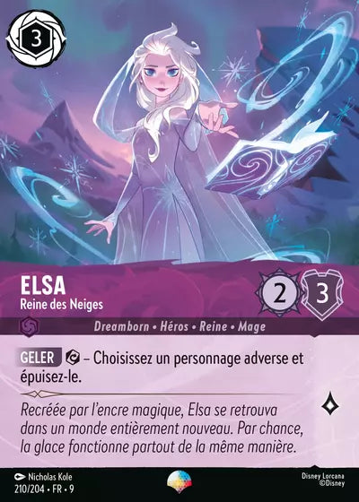 Carte Lorcana - Disney Elsa, Reine des Neiges 210/204 Chapitre 09 Fabuleux FAB Neuf FR LorenZone