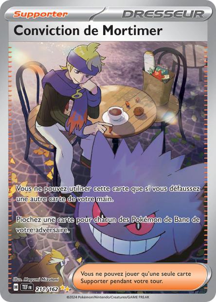 Carte Pokémon Conviction de Mortimer 211/162 TEF Forces Temporelles EV05 Neuf FR LorenZone
