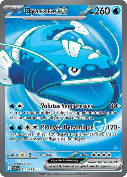 Carte Pokémon Oyacata EX 211/182 DRI Rivalités Destinées EV10 Neuf FR LorenZone