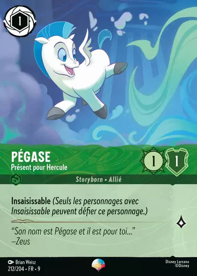 Carte Lorcana - Disney Pégase, Présent pour Hercule 212/204 Chapitre 09 Fabuleux FAB Neuf FR LorenZone