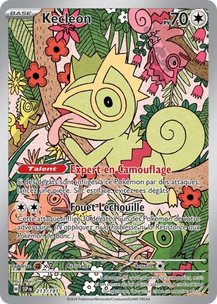 Carte Pokémon Kecleon 213/191 SSP Étincelles Déferlantes EV08 Neuf FR LorenZone