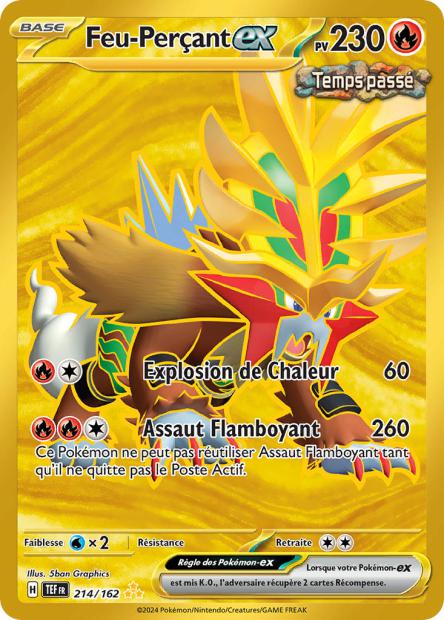 Carte Pokémon Feu-Perçant EX 214/162 TEF Forces Temporelles EV05 Neuf FR LorenZone