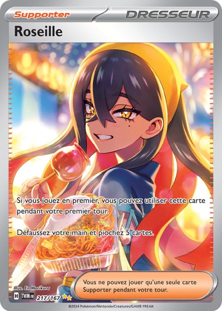 Carte Pokémon Roseille 217/167 TWM Mascarade Crépusculaire EV06 Neuf FR LorenZone