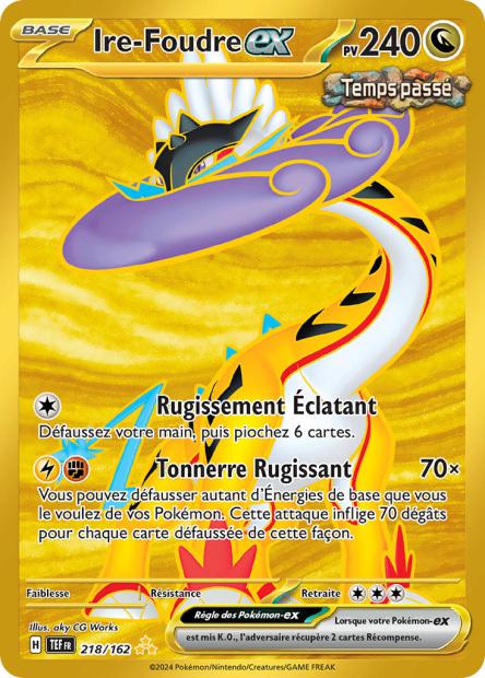 Carte Pokémon Ire-Foudre EX 218/162 TEF Forces Temporelles EV05 Neuf FR LorenZone