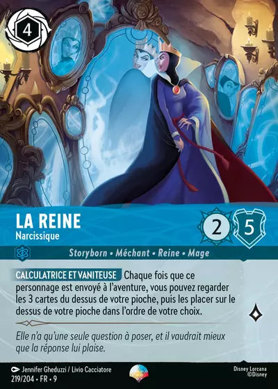 Carte Lorcana - Disney La Reine, Narcissique 219/204 Chapitre 09 Fabuleux FAB Neuf FR LorenZone
