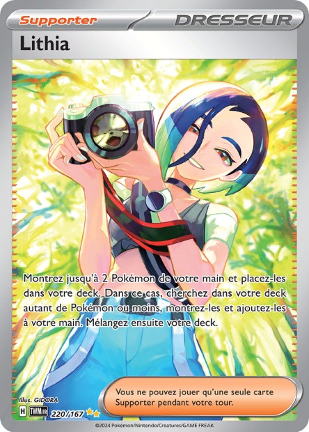 Carte Pokémon Lithia 220/167 TWM Mascarade Crépusculaire EV06 Neuf FR LorenZone