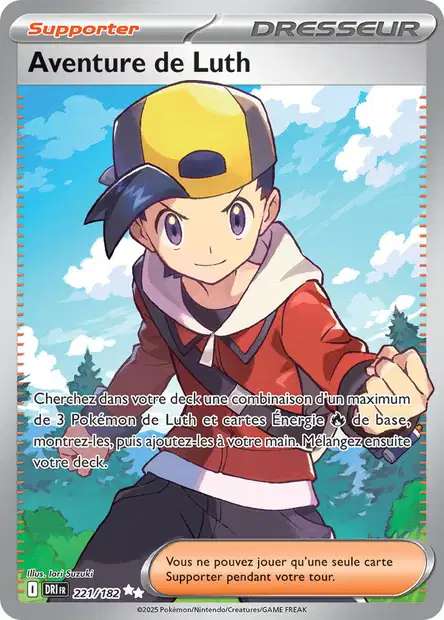 Carte Pokémon Aventure de Luth 221/182 DRI Rivalités Destinées EV10 Neuf FR LorenZone