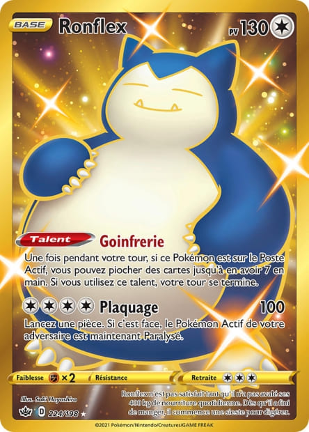 Carte Pokémon Ronflex 224/198 CRE EB06 LorenZone