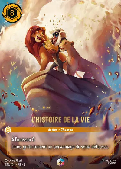 Carte Lorcana - Disney L'histoire de la vie 225/204 Chapitre 09 Fabuleux FAB Neuf FR LorenZone