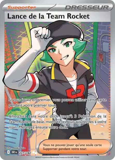 Carte Pokémon Lance de la Team Rocket 227/182 DRI Rivalités Destinées EV10 Neuf FR LorenZone