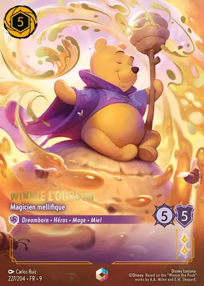 Carte Lorcana - Disney Winnie l'ourson, Magicien mellifique 227/204 Chapitre 09 Fabuleux FAB Neuf FR LorenZone