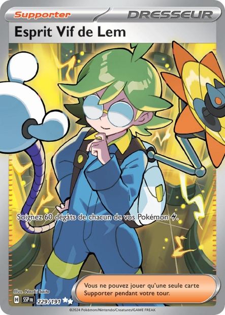 Carte Pokémon Esprit Vif de Lem 229/191 SSP Étincelles Déferlantes EV08 Neuf FR LorenZone