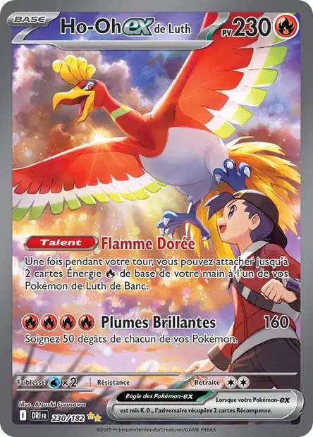 Carte Pokémon Ho-Oh EX de Luth 230/182 DRI Rivalités Destinées EV10 Neuf FR LorenZone