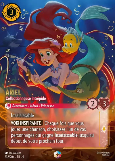 Carte Lorcana - Disney Ariel, Collectionneuse intrépide 232/204 Chapitre 09 Fabuleux FAB Neuf FR LorenZone