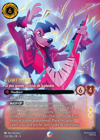 Carte Lorcana - Disney Powerline, La plus grande rockstar de la planète 233/204 Chapitre 09 Fabuleux FAB Neuf FR LorenZone