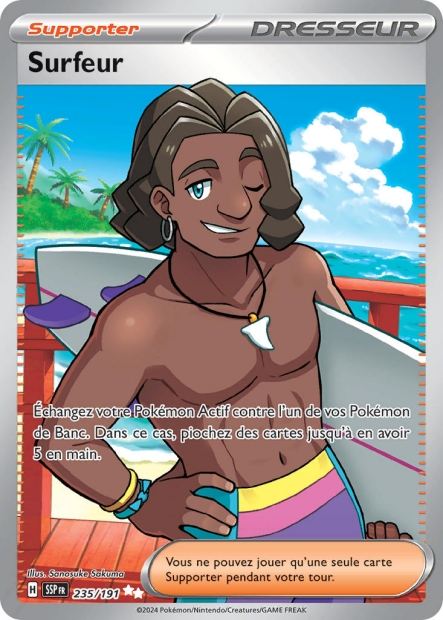 Carte Pokémon Surfeur 235/191 SSP Étincelles Déferlantes EV08 Neuf FR LorenZone