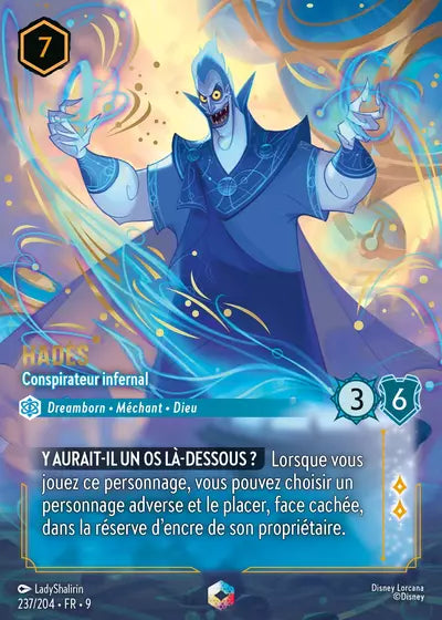 Carte Lorcana - Disney Hadès, Conspirateur infernal 237/204 Chapitre 09 Fabuleux FAB Neuf FR LorenZone