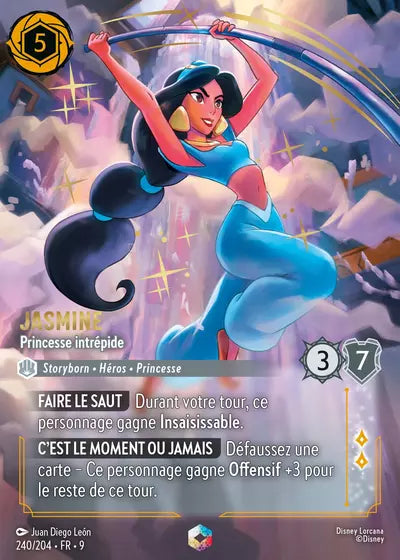Carte Lorcana - Disney Jasmine, Princesse intrépide 240/204 Chapitre 09 Fabuleux FAB Neuf FR LorenZone