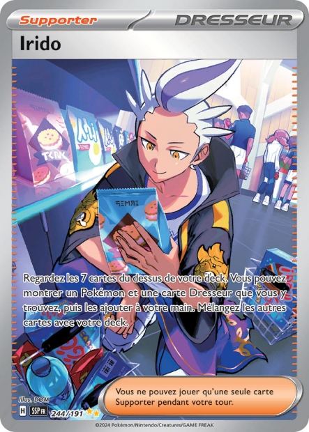 Carte Pokémon Irido 244/191 SSP Étincelles Déferlantes EV08 Neuf FR LorenZone