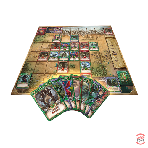 AracKhan Wars S1 - contenu : decks faction, plateaux champ de bataille, jetons et cartes créatures