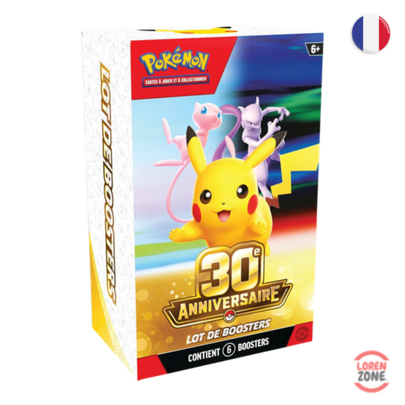 Booster Bundle Pokémon 30ᵉ Anniversaire - Lot de 6 boosters 30th Celebration - LorenZone