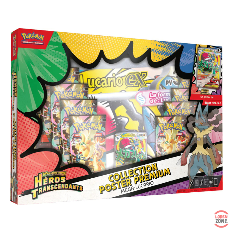 Coffret - Collection Poster Premium Méga-Lucario