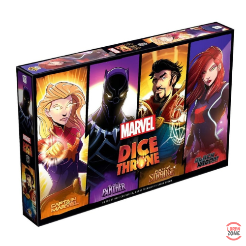 Dice Throne Marvel Avengers Box 2 - boîte avec Black Panther Captain Marvel Black Widow Dr Strange