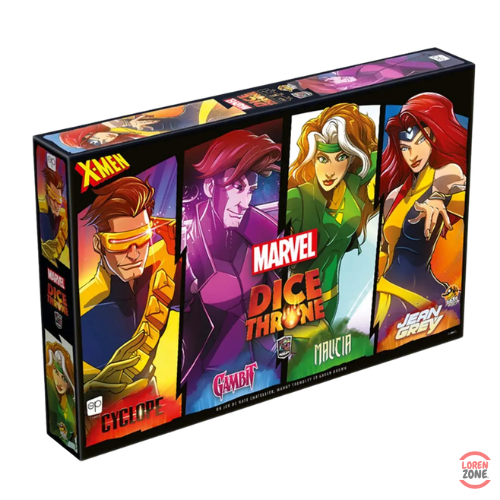 Dice Throne Marvel X-Men Boîte 1 - boîte avec Cyclope Gambit Malicia Jean Grey Lucky Duck Games