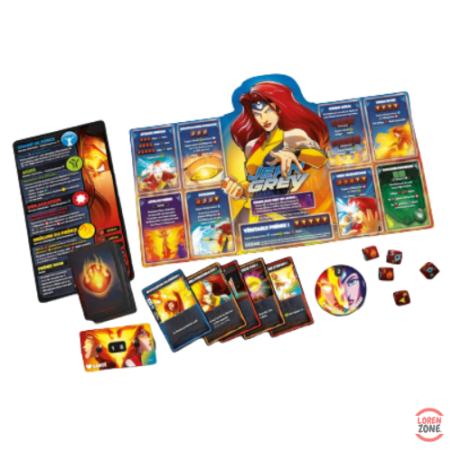 Dice Throne Marvel X-Men - cartes uniques de chaque mutant Cyclope Gambit Malicia Jean Grey