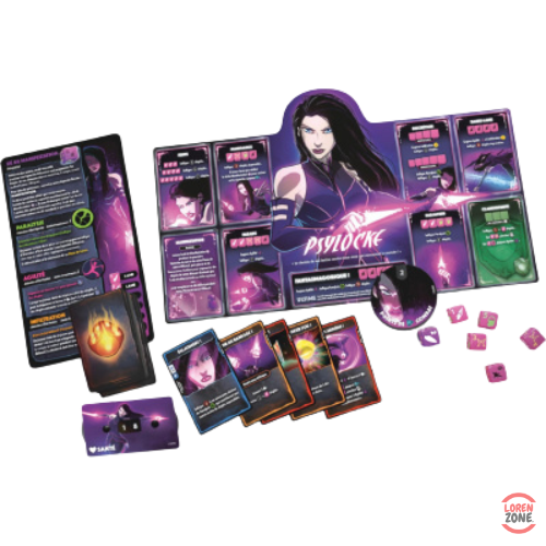 Dice Throne Marvel X-Men - contenu complet : dés, cartes action, jetons et plateaux