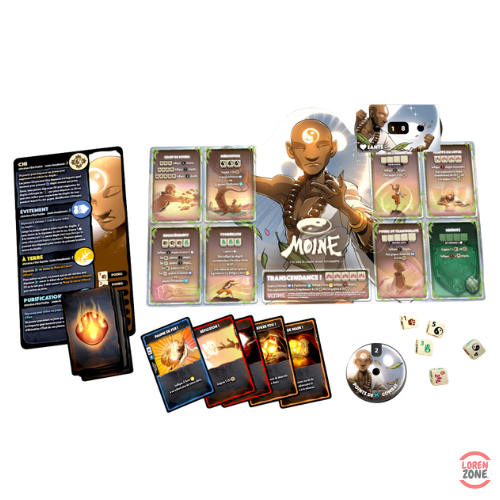 Dice Throne S1 Moine vs Paladin - plateaux personnages et cartes héros